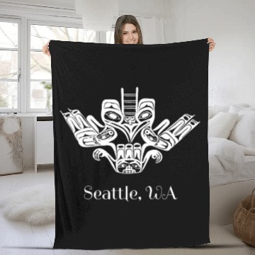 Discover Seattle WA Thunderbird Native American Indian Myth Baseball Tees Fleece Blankets