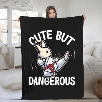 Discover Rabbit Cute But Dangerous 3 Zip Fleece Blankets