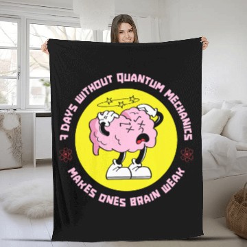 Discover Funny Physicist Scientist Science Quantum Physics Fleece Blankets