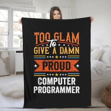Discover Funny Retro Proud Computer Programmer Zip Fleece Blankets