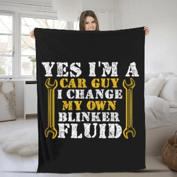 Discover Yes Im a car guy vintages mechanic Drift Drifting Racing Fleece Blankets