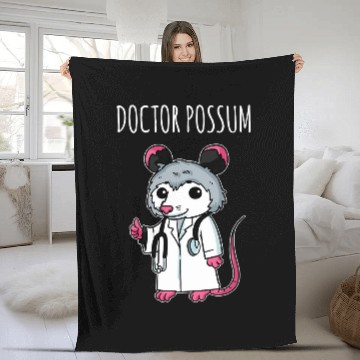 Discover Opossum Doctor Fleece Blankets