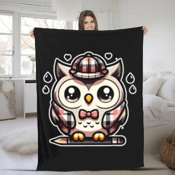 Discover Owl Detective 2Adventure Sleuth Owlet 2Cute Bird Fleece Blankets