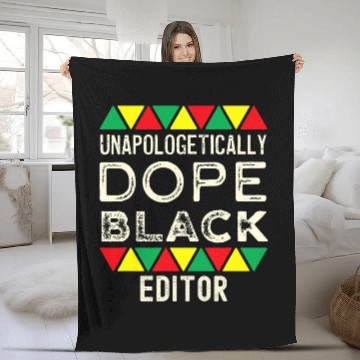 Discover Unapologetic Dope Black Editor African American Fleece Blankets