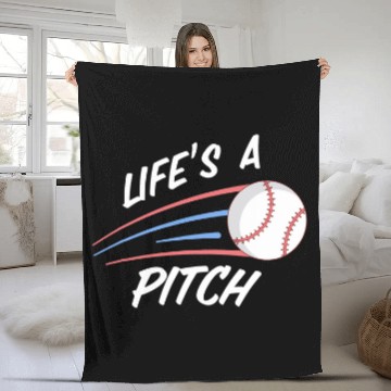 Discover Lifes A Pitch Baseball Spring Training Pitching Batting Fleece Blankets