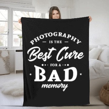 Discover Photography is the cure for a bad memory Photographer Fleece Blankets