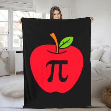 Discover Apple Pi Day Math Lover Math Student Teacher Gift Funny Zip Fleece Blankets