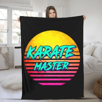 Discover 1980s Retro Karate Master Fleece Blankets