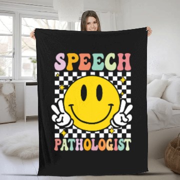 Discover Groovy Speech Pathologist Speech Language Therapy SLP Baseball Tees Fleece Blankets