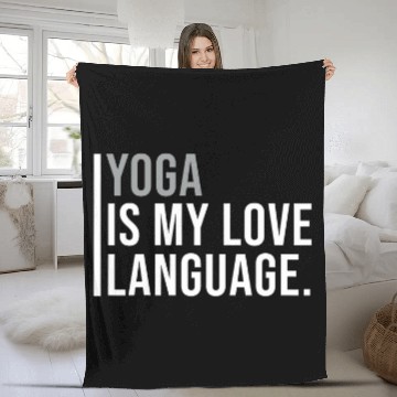 Discover Yoga Blogger Meme Quote Fleece Blankets