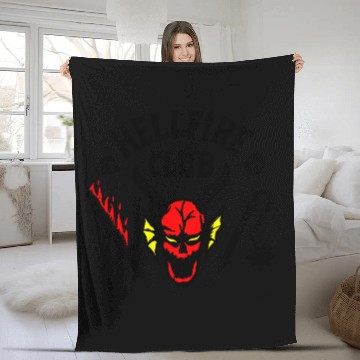 Discover Hellfire Skull Club Fleece Blankets Raglan Fleece Blankets