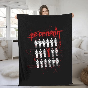 Discover Be Diffrent Drumming And Drummer Fleece Blankets