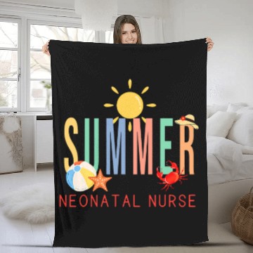 Discover Summer Neonatal NICU nurses Intensive Care Unit Nursing Baseball Tees Fleece Blankets