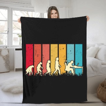 Discover Developer Evolution Retro Computer Scientist Programmer 2 Fleece Blankets