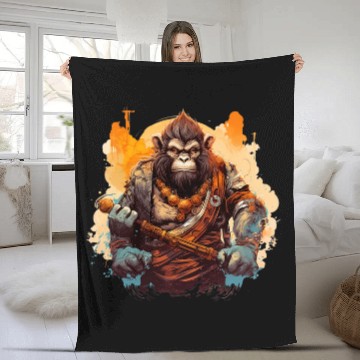 Discover monkey warrior art Creative Imagination Idea Creative Inspir 1 Zip Fleece Blankets