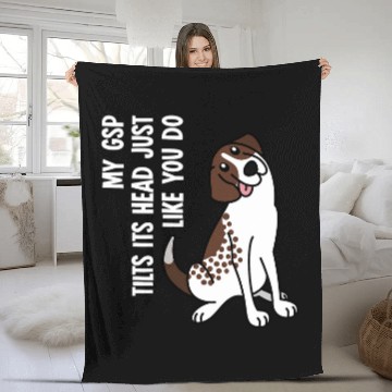 Discover My German Shorthaired Pointer Tilts Its Head Dog Baseball Tees Fleece Blankets