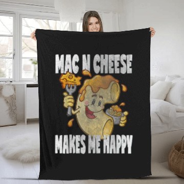 Discover Retro Mac Cheese Makes Me Happy Funny Macaroni Love Baseball Tees Fleece Blankets