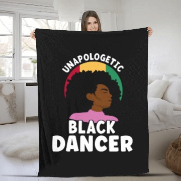Discover Unapologetic Black Dancer Afro African American Juneteenth Fleece Blankets