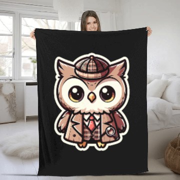 Discover Owl Detective 2Adventure Sleuth Owlet 2Detective Fleece Blankets