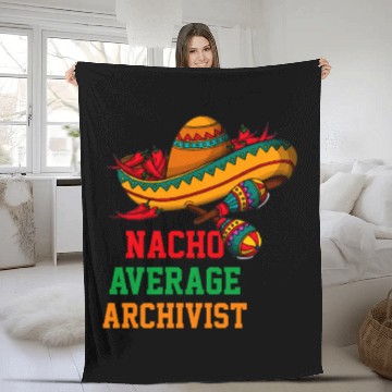 Discover Nacho Average Archivist Funny Cinco de Mayo Zip Fleece Blankets