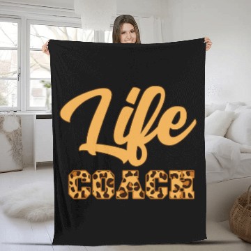 Discover Leopard Print Life Coach Fleece Blankets