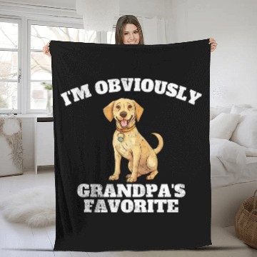 Discover Yellow Lab Grandpa Favorite Labrador Retriever Baseball Tees Fleece Blankets