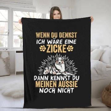 Discover Zicker Dog Aussie Australian Shepherd Fleece Blankets
