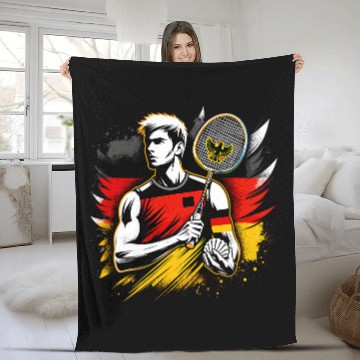 Discover German Badminton Enthusiast Racket Shuttlecock Germany Baseball Tees Fleece Blankets
