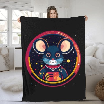 Discover Mouse in Space Cute Galaxy Astronaut Animals Baseball Tees Fleece Blankets