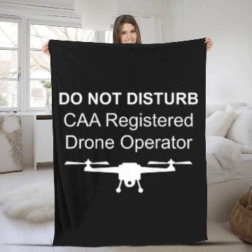 Discover CAA Drone Operator Pilot Zip Fleece Blankets