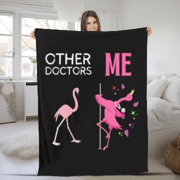 Discover Other Doctors Me Flamingo Design Fleece Blankets