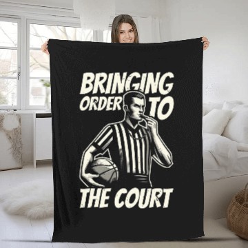 Discover Basketball Referee Refereeing Ref Sports Game Official Zip Fleece Blankets