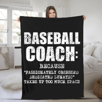 Discover Mens Baseball Coachs Definition Funny Fleece Blankets