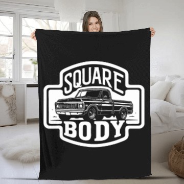 Discover Old Lifted Truck Driver Square Body Baseball Tees Fleece Blankets
