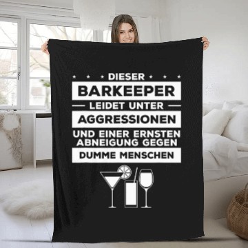 Discover This bartender suffers from aggressions bartender Fleece Blankets