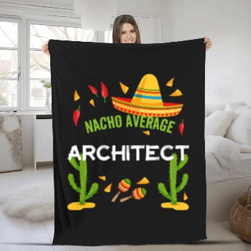 Discover Nacho Average Architect Cinco De Mayo Fleece Blankets