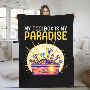 Discover My Toolbox is My Paradise Design Car Mechanic Baseball Tees Fleece Blankets