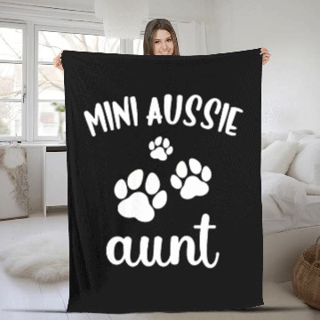 Discover Mini Aussie Aunt Cute Dog Miniature Australian Shepherd Baseball Tees Fleece Blankets