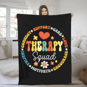 Discover Therapy Squad PT OT SLP Occupational Therapist Week Team 1 Fleece Blankets