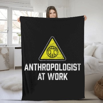 Discover Anthropologist at Work vintages Education Professor Student Zip Fleece Blankets