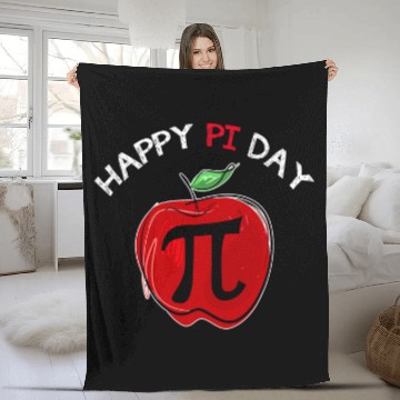 Discover apple pi day math lover teacher student Fleece Blankets