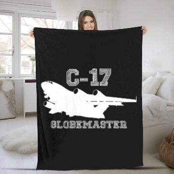 Discover C17 Globemaster Air Pilot Military Transport Fleece Blankets