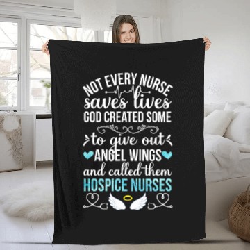 Discover Angel Wings Hospice nurses Hospice Nursing Fleece Blankets