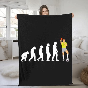 Discover Mens Funny Referee Evolution Fleece Blankets
