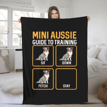 Discover Mini Aussie Guide To Training Miniature Australian Shepherd Baseball Tees Fleece Blankets