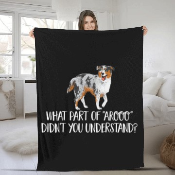Discover Mini Aussie AROOO Miniature Australian Shepherd Fleece Blankets