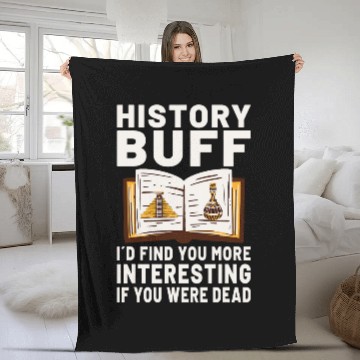 Discover History Teacher Student History Professor History Buff Fleece Blankets