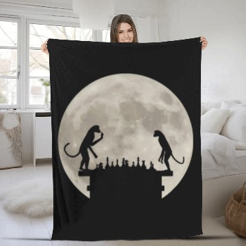 Discover Monkey and Chess Fleece Blankets
