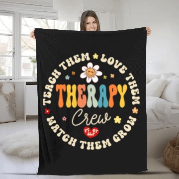 Discover Therapy Crew PT OT SLP Occupational Therapist Week Team 1 Fleece Blankets