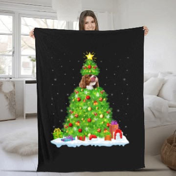 Discover xmass Lights Cavalier King Charles Spaniel Dog Christmas Tree 2 Baseball Tees Fleece Blankets